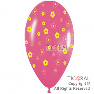 GLOBO S R12 INF FASHION MARGARITAS R.CHICLE x 10